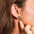 Teal | .925 Sterling Silver | Firefly Glass Stud Earrings